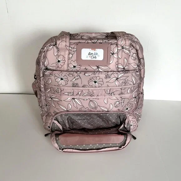 Lug Puddle Jumper LE Convertible Tote Bag Sketch Floral Blush - Picture 12 of 13